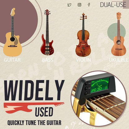 Avelena | DUAL-USE-GITARRE CAPO STIMMGERÄT MIT LCD-DISPLAY