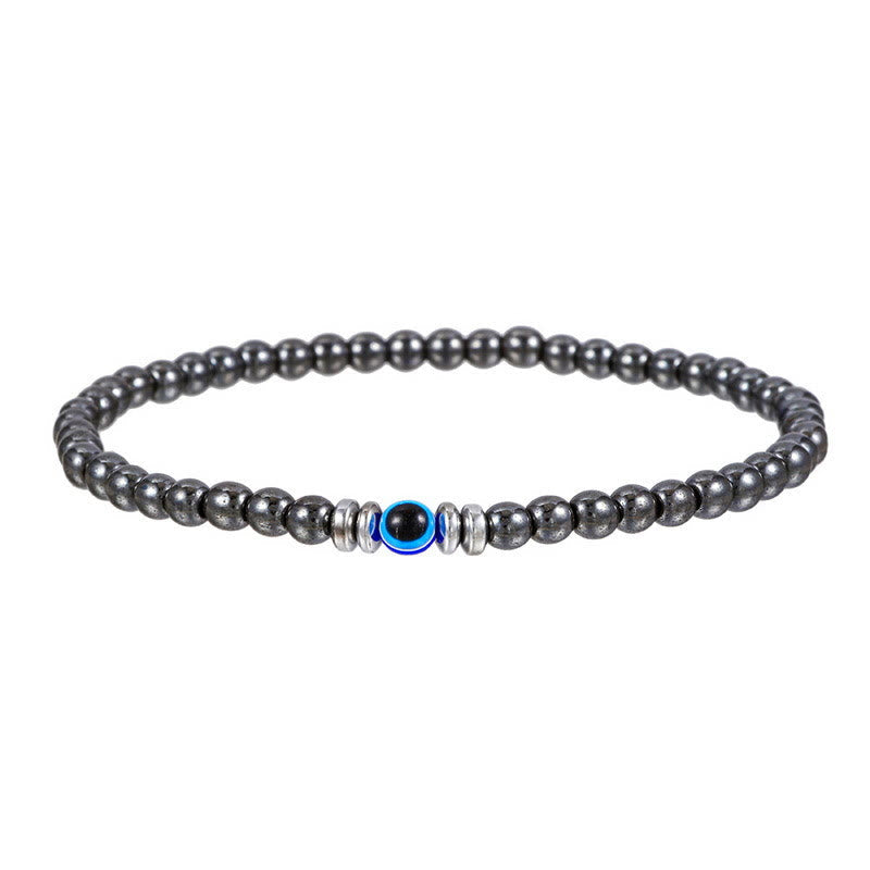 Avelena | Gemachte 4Mm Natürliche Steinarmband mit Bösem Blick Thor Edition für Männer