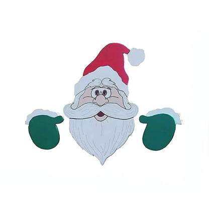 Avelena | Zaunpaneel Weihnachtsdekor – Niedlicher Weihnachtsmann, Schneemann und Rentier-Überraschungen für verspielten Innen- und Außen-Weihnachtszauber