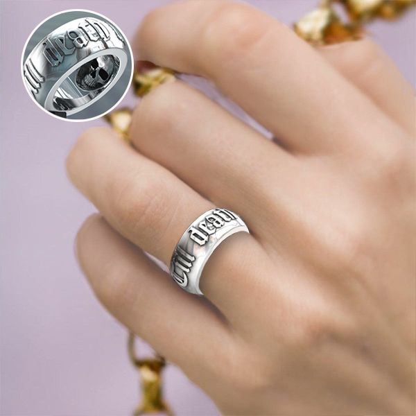 Avelena | Schädel Ring - Bis dass der Tod uns scheidet