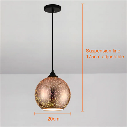 Avelena | Perforierte Glas-Deckenleuchte