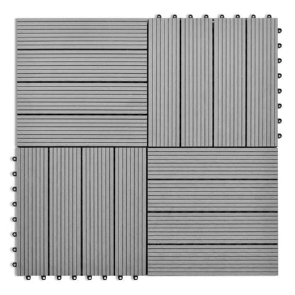Avelena | WPC-Fliesen 30x30cm 11Stk 1m2 Grau