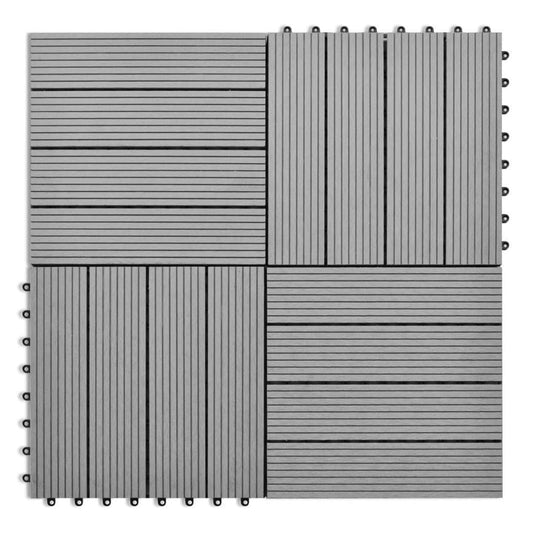Avelena | WPC-Fliesen 30x30cm 11Stk 1m2 Grau