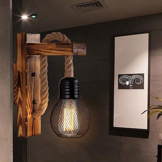Avelena | Seil Industrielle Wandlampe