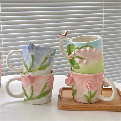 Avelena | Frendorf 3D Floral Handbemalte Tasse
