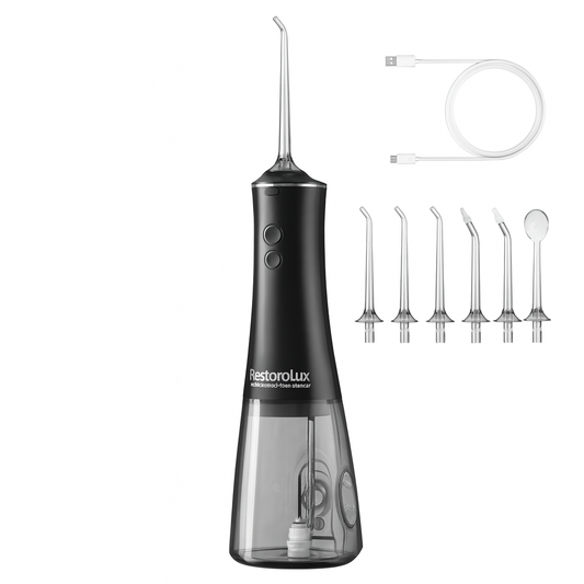 Avelena | Dental Water Flosser | Wiederaufladbar mit 4 Modi & Austauschbaren Düsen für Tiefenreinigung und Zahnfleischgesundheit
