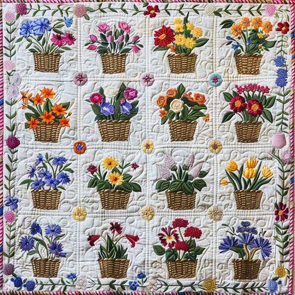 Avelena | Blumen Steppdecke