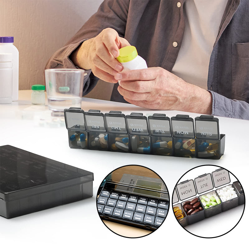 Avelena | Tabletten-Organizer (28 Fächer)