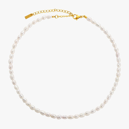 Avelena | Amélie Süßwasserperle Choker Halskette mit 18K Vergoldung