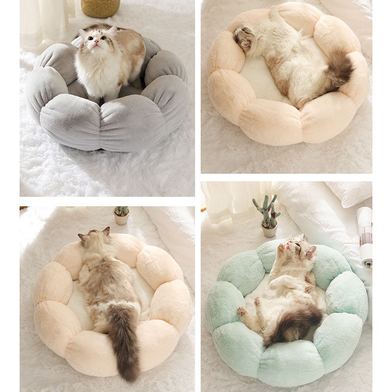 Avelena | Tiefschlafende Blumenform Katzenbett