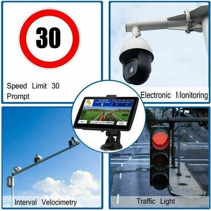 Avelena | 7" GPS-Navigationssystem | Aufgerüstet mit Live-Verkehrsupdates & Vorgefertigten Karten für das Vereinigte Königreich & die EU für Autos und Lkw