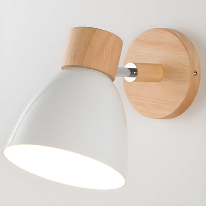 Avelena | Holz Nordische Wandlampe mit Schalter für das Schlafzimmer