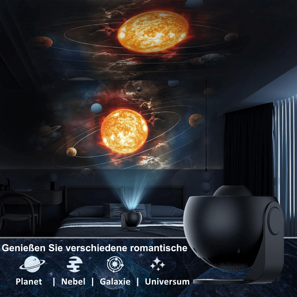 Avelena | CELESTICAST – HD Sternprojektor mit 13 Galaxy-Scheiben & Timer-Funktion