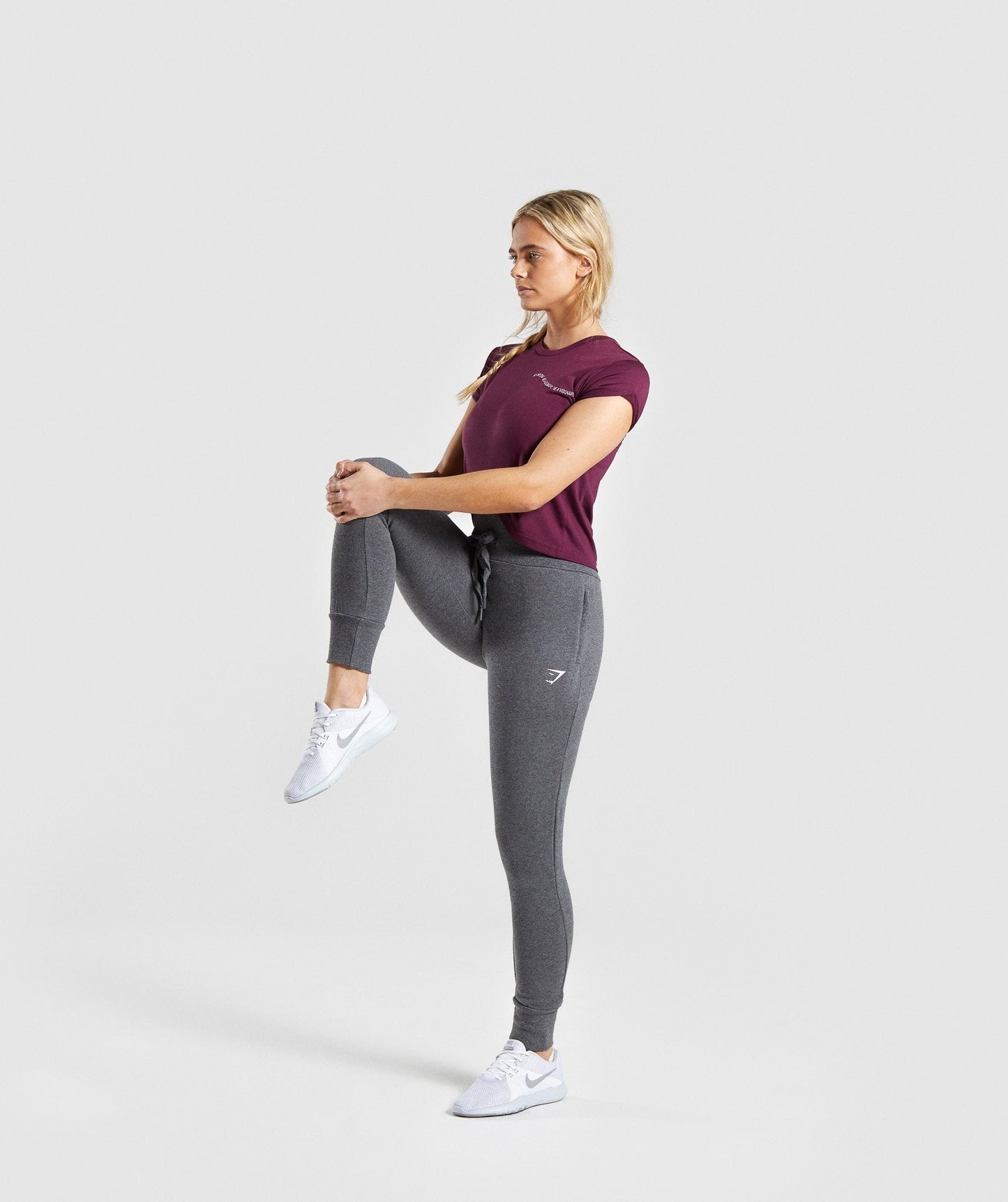 Avelena | Gymshark Hohe Taille Jogginghosen Charcoal Marl