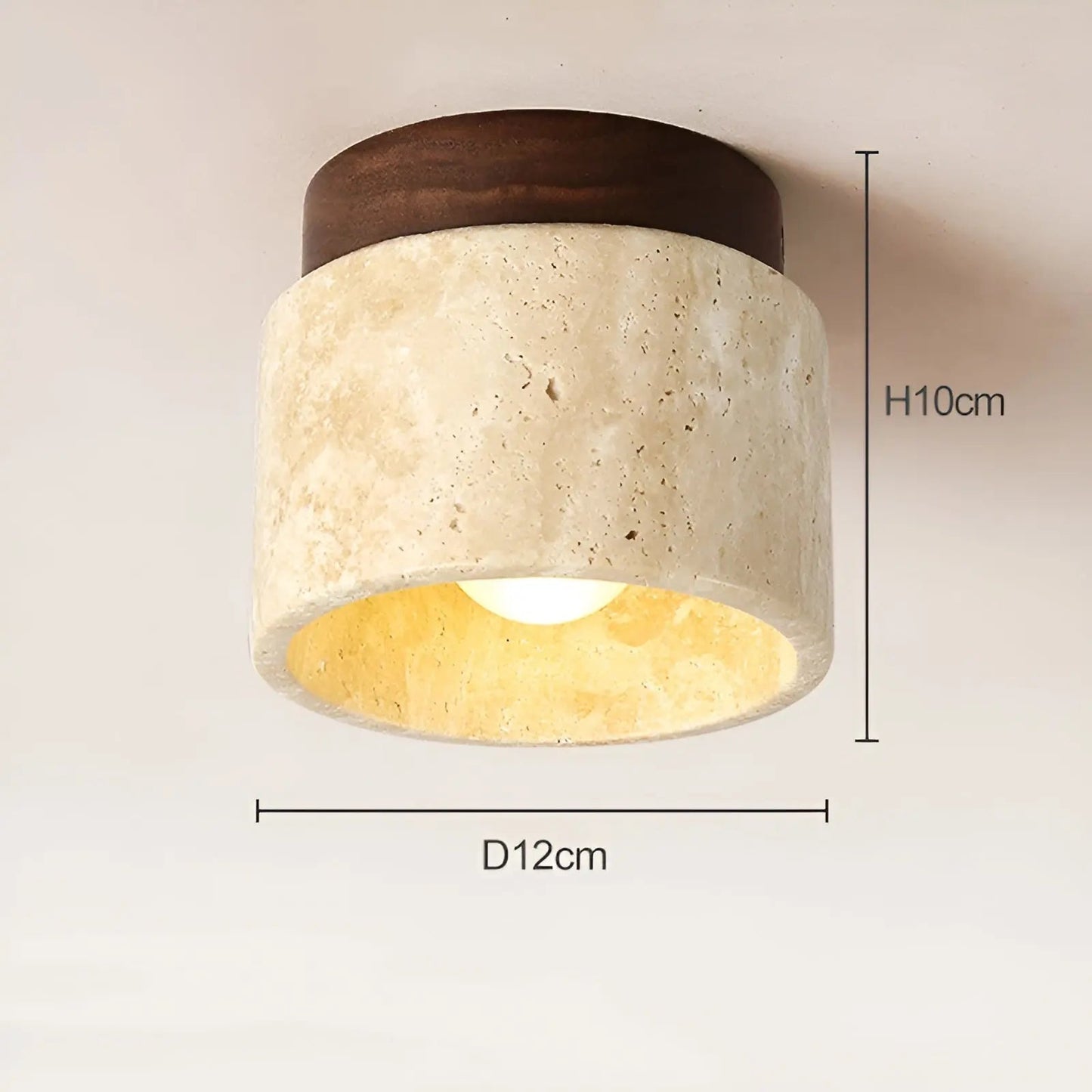 Avelena | Lumizen Luxe Japanisch Inspiriertes Led Stimmungslicht mit Travertin und Holz