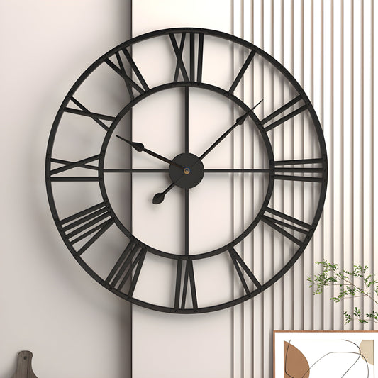 Avelena | Römische Ziffern Eisen Kunst Wand Uhr