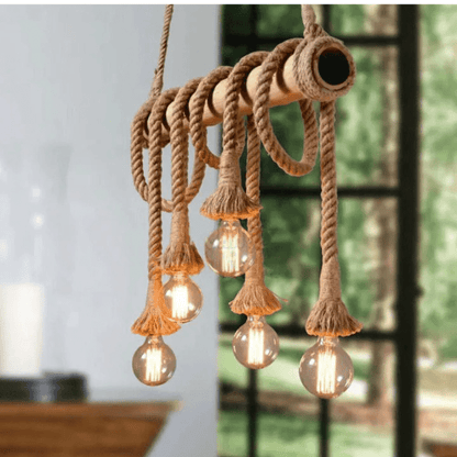 Avelena | Vintage Hanfseil Pendelleuchte