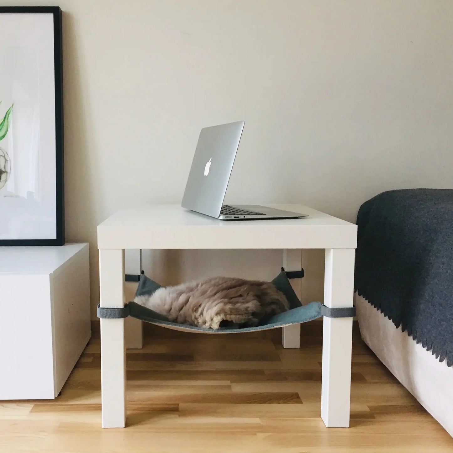 Avelena | Hängematte Katze Katzensofa für Stuhl Oder Tisch Graue Wolle