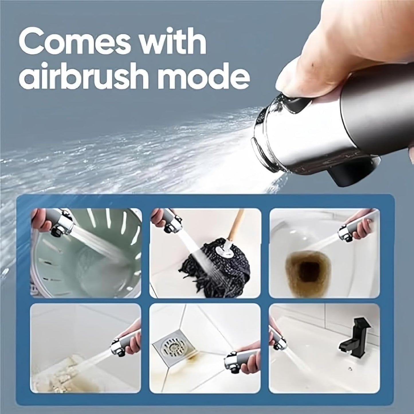 Avelena | Hochdruck-Massageduschkopf - Handbrause mit 3 Strahlarten und Filtern