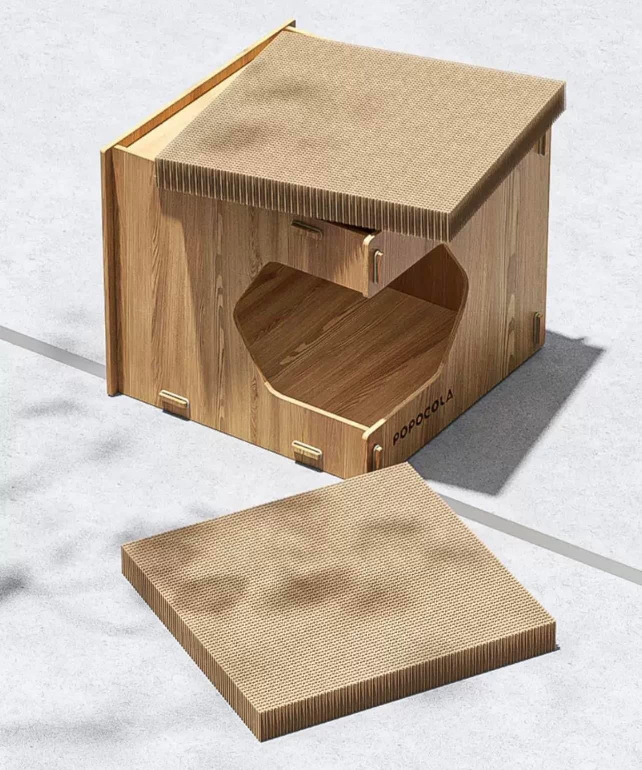 Avelena | Holz Haustier Kratzer Quadrat