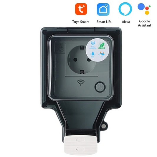 Avelena | Voltura Smart Outdoor-WiFi-Stecker – IP66 wasserdichte Steckdose mit App- und Sprachsteuerung