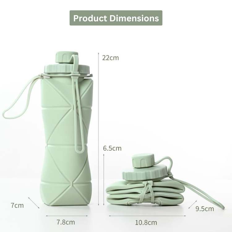Avelena | Zusammenklappbare Wasserflasche | BPA-frei, auslaufsicher und umweltfreundlich für Wanderungen, Pendeln und Workouts