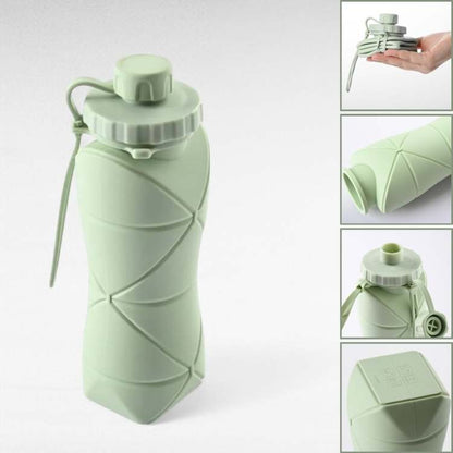 Avelena | Zusammenklappbare Wasserflasche | BPA-frei, auslaufsicher und umweltfreundlich für Wanderungen, Pendeln und Workouts
