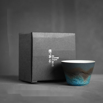 Avelena | Große Tasse, Keramik-Teetasse mit Deckel. Große Teetasse mit Deckel