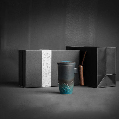 Avelena | Große Tasse, Keramik-Teetasse mit Deckel. Große Teetasse mit Deckel