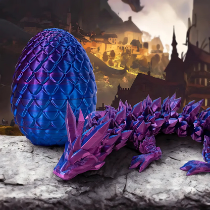 Avelena | Dragon Egg Crystal Figurine 3D Printed Toy
