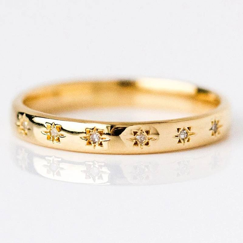 Avelena | Klassischer Gold- & Zirkonia-Ring Amalfi
