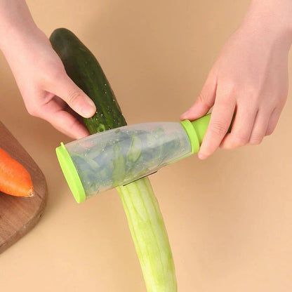 Avelena | Multifunktionaler Apfel- und Gemüse-schäler mit Aufbewahrungstub