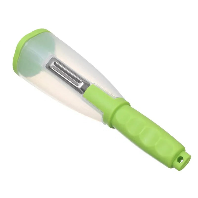 Avelena | Multifunktionaler Apfel- und Gemüse-schäler mit Aufbewahrungstub