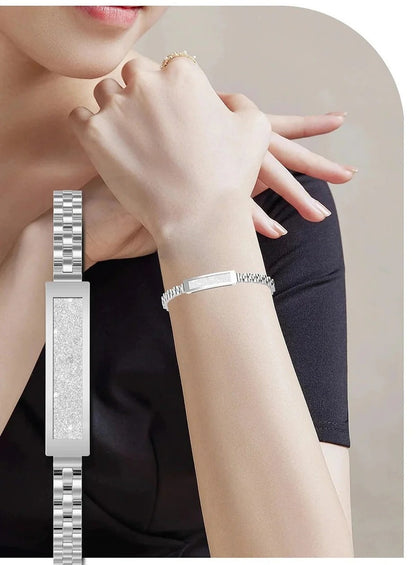 Avelena | Damen Smart Bracelet, Kettenstil Fitness Tracker mit Herzfrequenz-, Schlaf- und Aktivitätsüberwachung