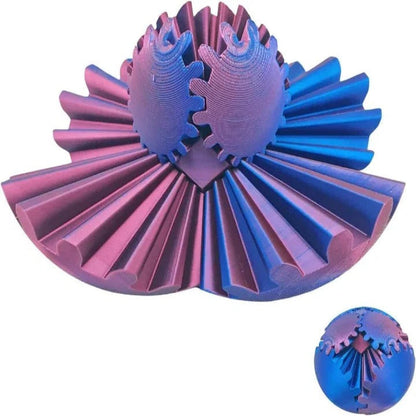 Avelena | Wirbelnder Steampunk Fidget Ball – Beruhigendes Gear Spielzeug für Fokus