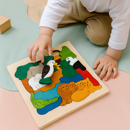 Avelena | Wooden Animal Puzzle Educational Toy