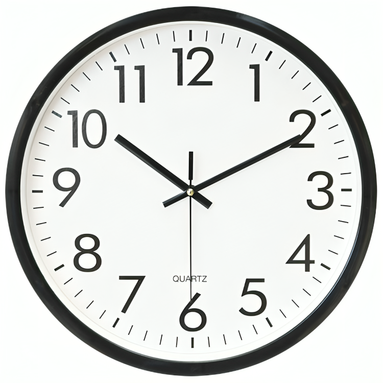 Avelena | Zeitlos Elegante Atom-Wanduhr – Präzise Zeitmessung, Innen- und Außenbereich, 34cm