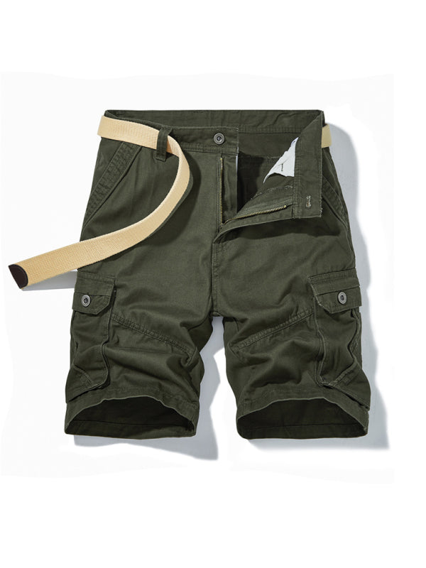 Herren-Cargoshorts mit Gürtel und Doppeltaschen