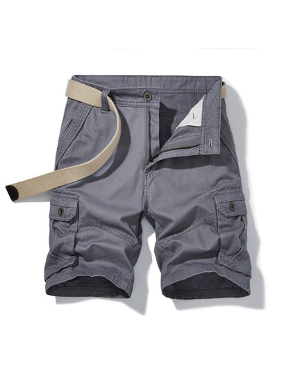 Herren-Cargoshorts mit Gürtel und Doppeltaschen