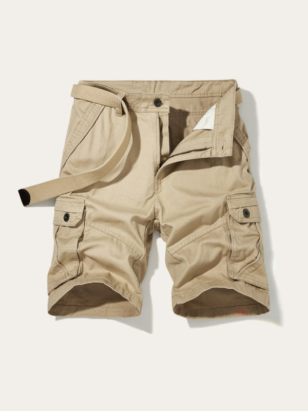 Herren-Cargoshorts mit Gürtel und Doppeltaschen