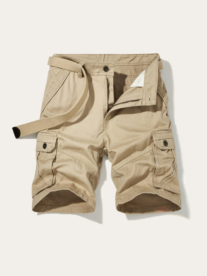 Herren-Cargoshorts mit Gürtel und Doppeltaschen