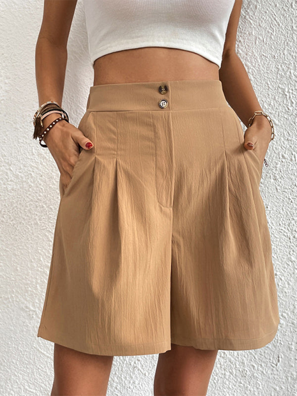 Avelena lockere Hose, lässige Damen-Shorts mit hoher Taille und weitem Bein