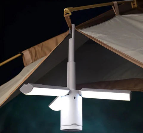 Avelena | All-in-One Campinglampe | Wiederaufladbares Outdoor-Licht mit einstellbarer Helligkeit & langer Akkulaufzeit