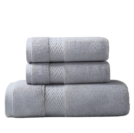 Avelena | 100% ägyptische Baumwolle Badetuch 70x140cm - grau