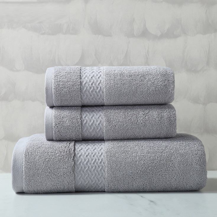 Avelena | 100% ägyptische Baumwolle Badetuch 70x140cm - grau
