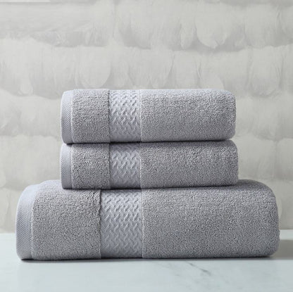 Avelena | 100% ägyptische Baumwolle Badetuch 70x140cm - grau