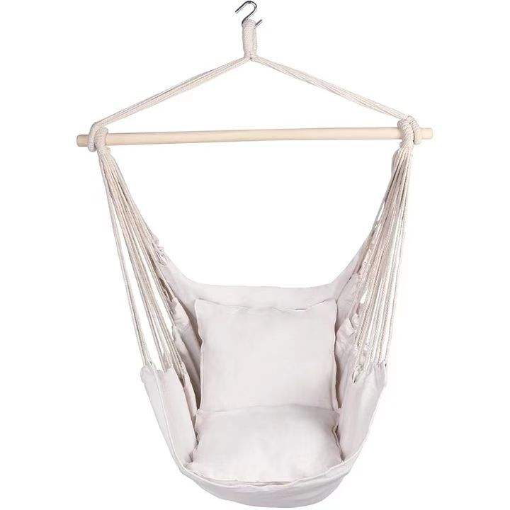 Avelena | Bequemer Hängesessel mit weichen Kissen - Innen/Außen Hängeschaukel für Entspannung und Freizeit - Stabiles Baumwollgewebe, einschließlich Hängematerial