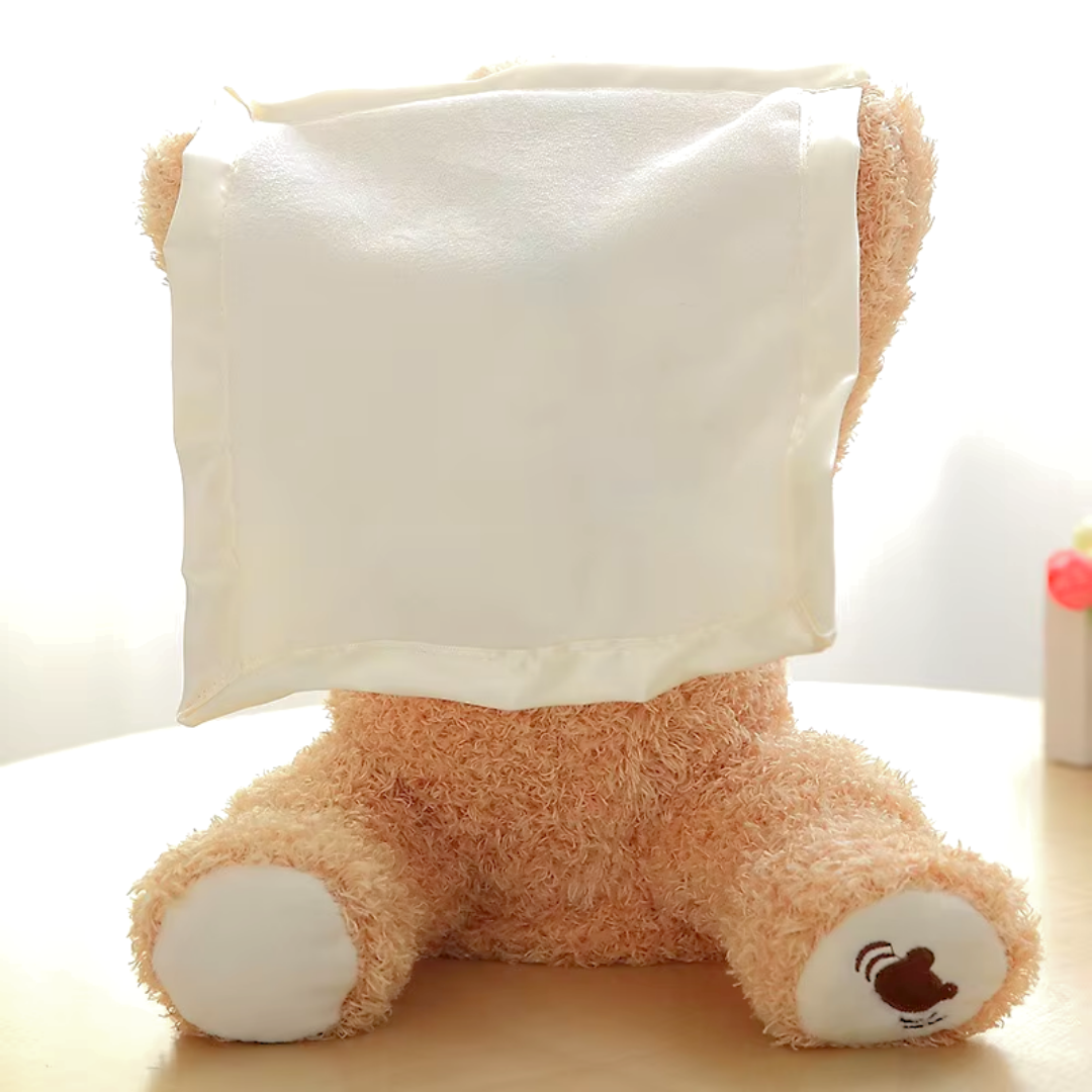 Avelena | SnuggleBuddy Peek-a-Boo Bär | Interaktives sprechendes Plüschtier für Babys & Kleinkinder