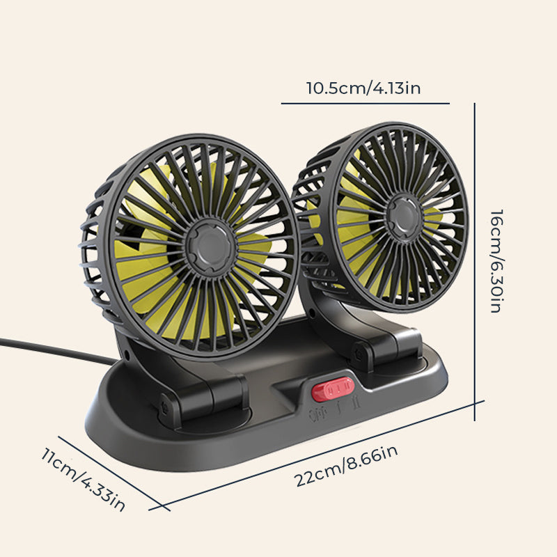 Avelena | Dual Head Auto Auto Zirkulationsventilator