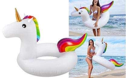 Avelena | Aufblasbarer Einhorn-Schwimmreifen